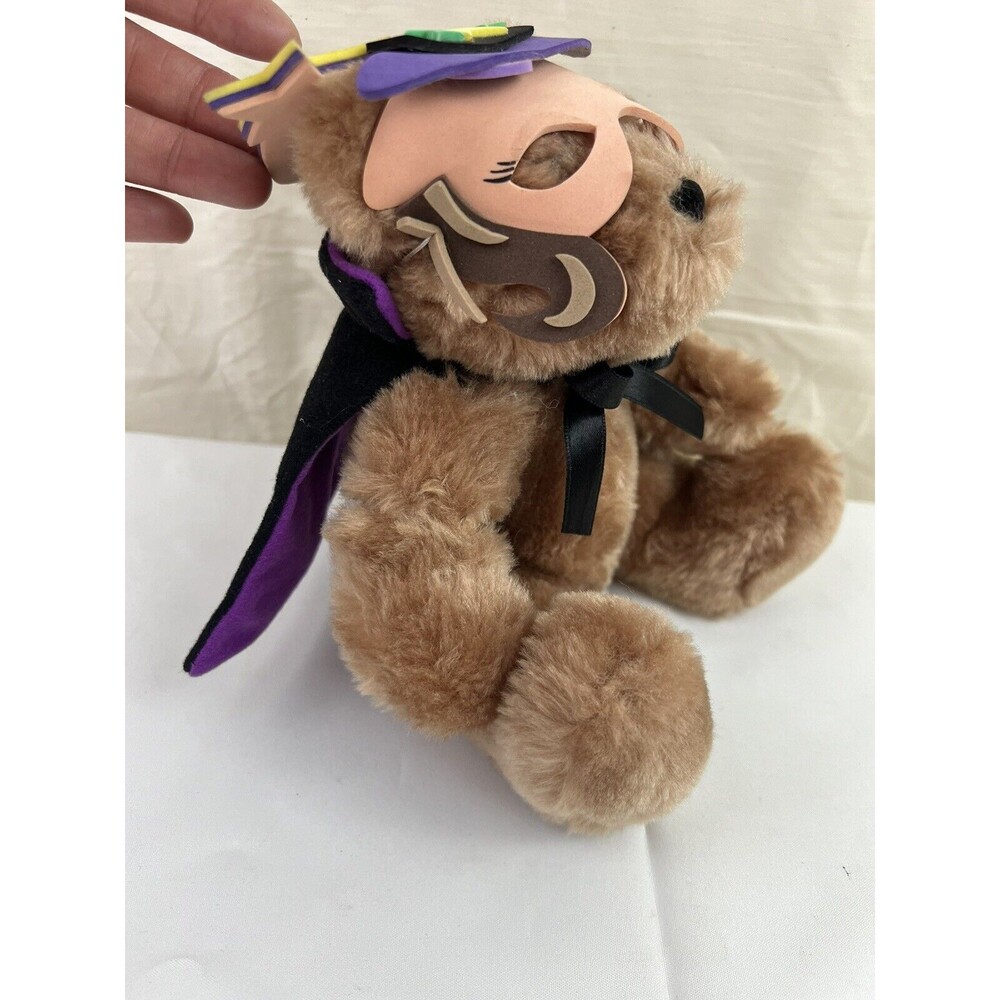 Vtg 99’ G.A.C Halloween Count Teddy Bear Stuffed 7" Plush Dracula Costume Purple - Picture 7 of 8